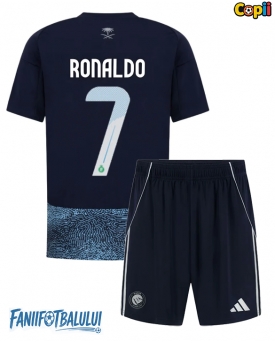 Al-Nassr Cristiano Ronaldo #7 Echipament de Fotbal Replică 2025-26 Copii Deplasare (+ Șorturi)